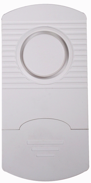 Beschrijving alarmeenheid (SAS-ALARM100/110/120): Afbeelding 1 Sirene Alarm (aan) Uit Gong (aan) Alarm LED-lampjes (6x) Batterijvak