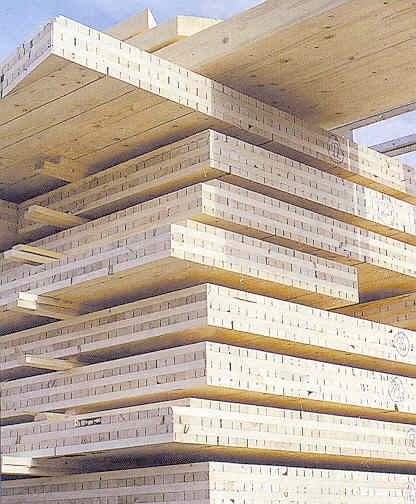nieuwe ontwikkelingen - materialen - CLT - hoge sterkte gelamineerd hout - verbindingen met (voldraadse) schroeven - hoogbouw - Murray Grove (Londen) - Forte (Melbourne) - Modules (Bergen