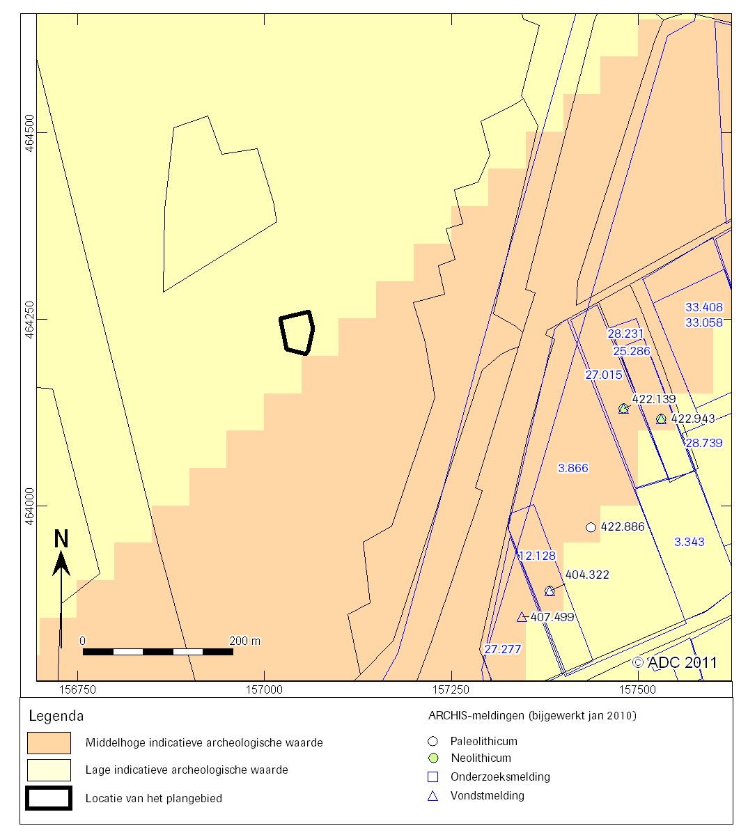 Afb. 5 Indicatieve Kaart van Archeologische