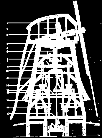 Het inwendige van een korenmolen In de molen bevinden zich verschillende zolders, zoals de maalzolder, de steenzolder, de luizolder en de kap- of smeerzolder.