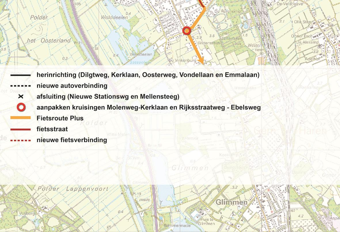 Inventarisatie bestaand beleid en plannen 3.7 Totaalbeeld reeds benoemde verkeersmaatregelen Onderstaande afbeelding geeft een totaalbeeld van alle in eerdere documenten benoemde verkeersmaatregelen.