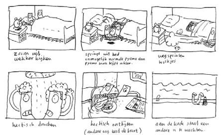 Storyboard maken Naast een script en een shotlist, wordt er voor de meeste films ook gebruik gemaakt van een story-board.