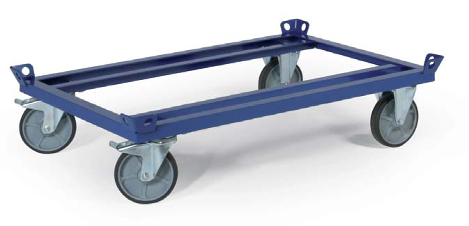 Rollers voor Euro-pallets Palletrollers Voor pallets, draadcontainers, bakken en andere transportgoederen.