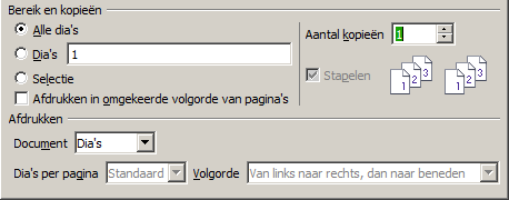 3) Kies de optie Geselecteerde bladen in het gedeelte Bereik en kopieën van het dialoogvenster Afdrukken. 4) Klik op de knop Afdrukken.