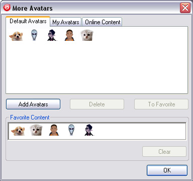 Selecteren van een Avatar CrazyTalk Cam Suite maakt het mogelijk voor u om een aangepaste afbeelding gemaakt door CrazyTalk Avatar Creator en om het te gebruiken als uw avatar gedurende