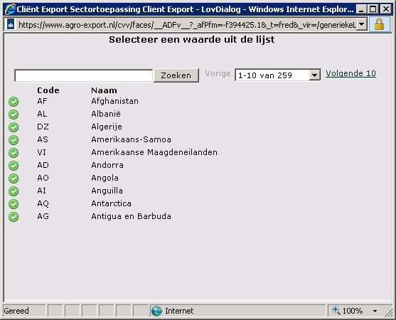 Vul in het veld Exportdatum de datum van de export in.