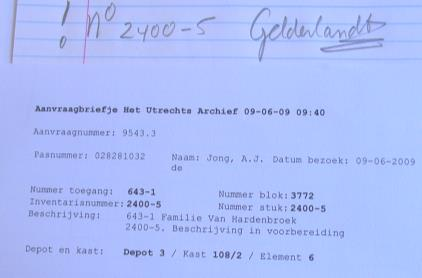 Wapenboek 643-2/2400-5 uit de Collectie Van Hardenbroek deel Gelderland Opmaak en wapenbeschrijvingen: Anton C. Zeven, Wageningen 2016. Bron: Het Utrechts Archief-HUA. Handfotografie: Ad J.