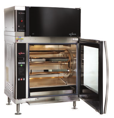 Rotisserie-ovens 876mm ar-7evh MET KAP ZONDER VENTILATIE b geen afzuigkap of externe ventilatie nodig.