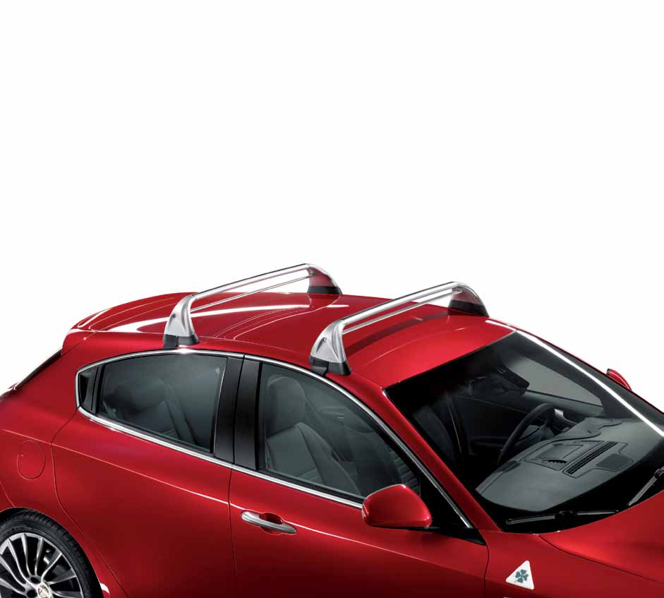 Comfort&Free time ALLESDRAGERS Exclusief design van Alfa Romeo s Centro Stile. Draagvermogen: 50 kg. Ond.nr. 50903328 FIETSSTEUN Top line, uitgevoerd in aluminium. Ond.nr. 71805771 * TREKHAAK VAST OF AFNEEMBAAR MET 7 OF 13 POLIGE KABELSET.