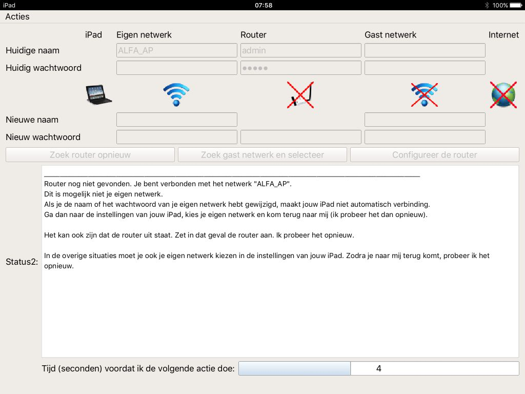 3.2 Eerste configuratie In deze paragraaf wordt ervan uitgegaan dat u de router hebt gestart (zie paragraaf 2.4) en verbinding gemaakt tussen uw device en de router (zie paragraaf 2.5).