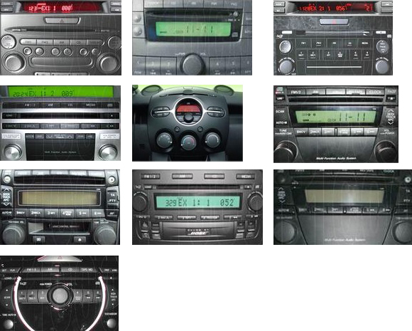 Image of 16 pins changer radio connection: Image of 6+8 pins interface changer connection: Image of suitable radio- and navigation systems: Not applicable for the following models / radio- navigation