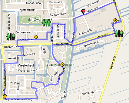 dinsdag 24 mei 2011-5 km de Boei 0,0 LA voor speeltuin 1,4 LA Roerdomplaan (Kerklaan) 0,1 RD Aertsveld 1,4 LA trap Roerdompbrug af 0,1 RA Waverbancken 1,5 RD Ringdijk 0,2 LA Bonkersteekerweg 1,7 RA