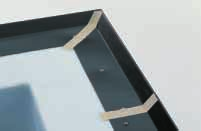 Detail, VBB-dakrandprofiel Profielverbinding (5 mm) met daarachter 10 cm breed schuifstuk uit gecacheerde