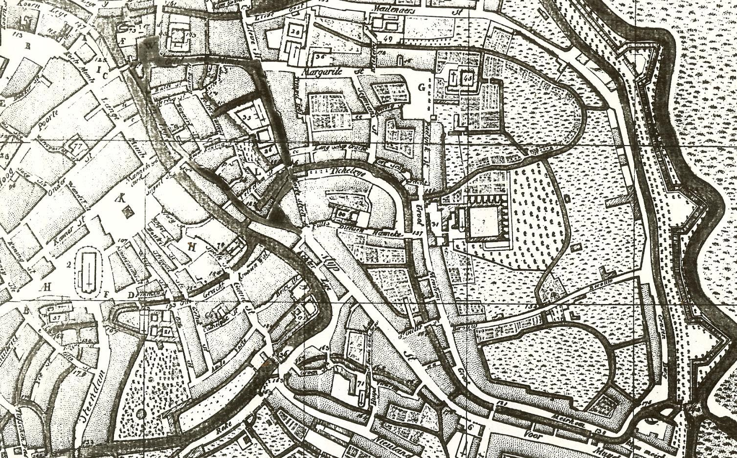 Kaart van Goethals uit1796 Gravensteen!