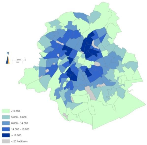 Context in het Brussels Hoofdstedelijk Gewest Bevolkingsgroei: In Brussel, volgens het Federaal Planbureau: + 35% inwoners tegen 2060 of 1.475.