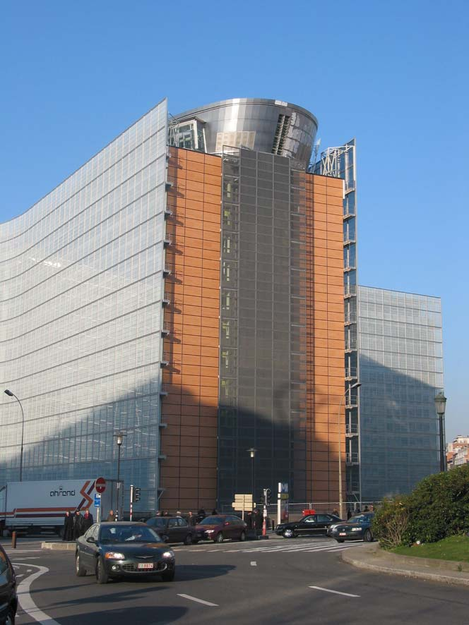 Het Berlaymont gebouw De luchtspouw is niet opgedeeld