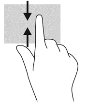 Veeg voorzichtig met uw vinger vanaf de boven- of onderrand om de opties voor appopdrachten weer te geven.