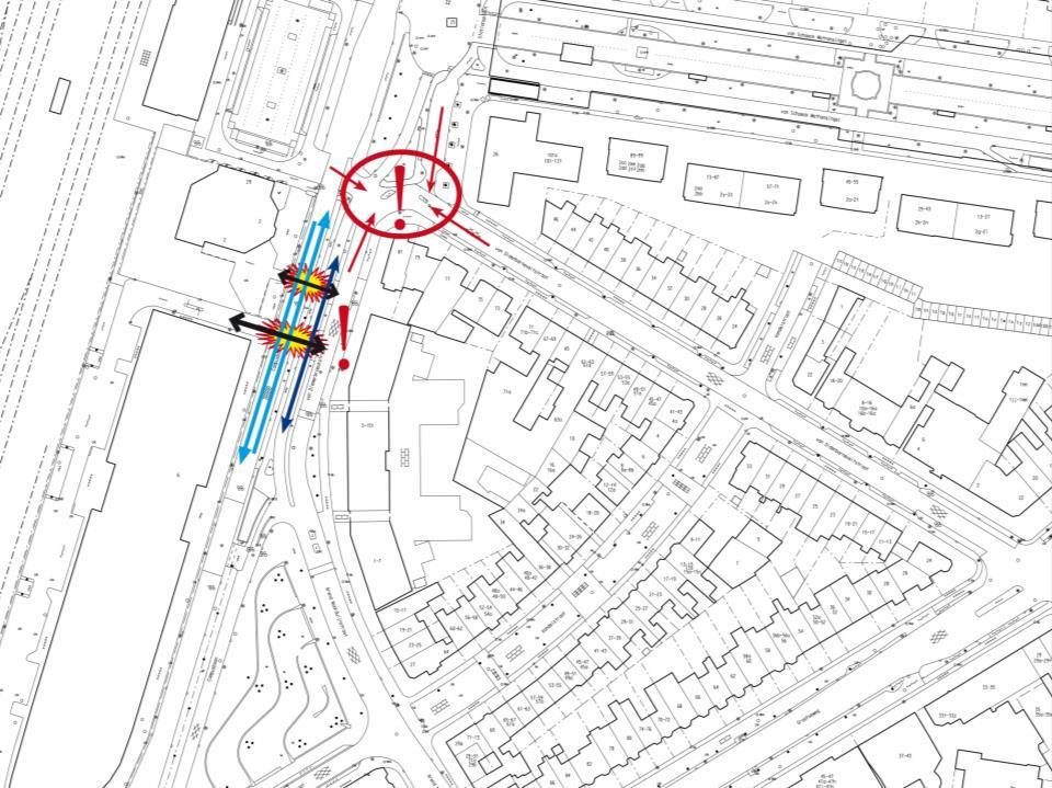 Gemeente Nijmegen Aanleiding Knelpunt situatie ROC/Mercure - Oversteek over fietspad en busbaan moet in één keer en levert daardoor gevaarlijke