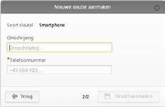 Smartphone aanmaken en registreren Kies in het online-systeem in het hoofdmenu Sleutels & personen > Persoon aanmaken. Vul de velden van het formulier in.