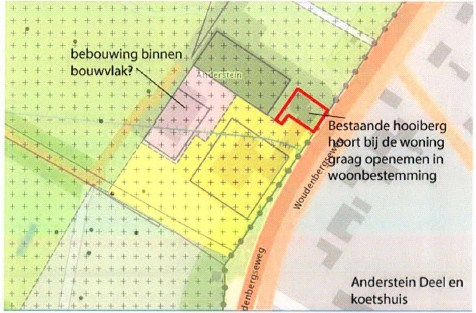 Afbeelding 3: zoekgebied nieuwe bebouwing locatie Uilengat Graag zou landgoed Anderstein zien dat deze ontwikkelingen, waar mogelijk, mogelijk worden meegenomen bij de herziening van het