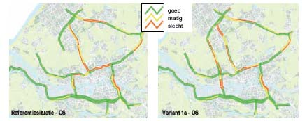 Verkeersafwikkeling 2020 zonder en met A4 DS terugslag