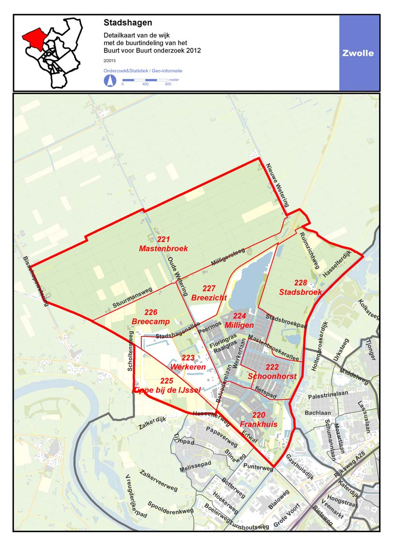 De wijk in beeld De wijk Stadshagen bestaat uit negen buurten.