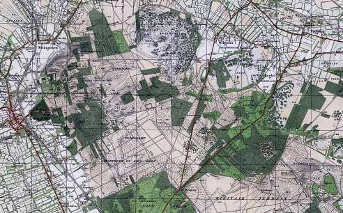 4.1 Landschappelijke analyse BOS- EN HEIDELANDSCHAP Ontstaangeschiedenis [zie kaarten 1872-2000]* Het bos- en heidelandschap van de gemeente Ede is gelegen op een stuwwal van de Veluwe.