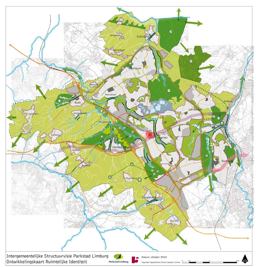 Nuth: ontwikkelingen ruimtelijke identiteit Corioglana Beekstructuren kernen Landgoederensfeer versterken Landgoedontwikkeling rond Hoeve Terlinde