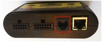 VPOS-verbinding VPOS-verbinding Verbind de RJ45-stekker met de VPOS-hoofdconnector. Verbind de RJ 6-stekker met de VPOS-connector van de AMIT 3.0.