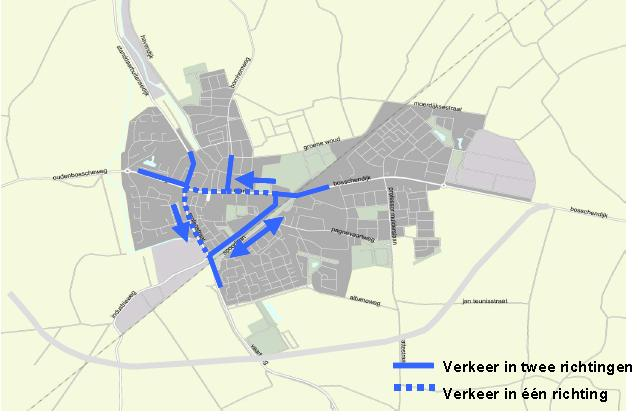 Kaart 6: Rotonde-variant kern Oudenbosch (VSP) Verder is in de Gebiedsvisie Oudenbosch 2012, die het College van B&W in maart heeft vastgesteld en die op 25 april in de Gemeenteraad wordt behandeld,