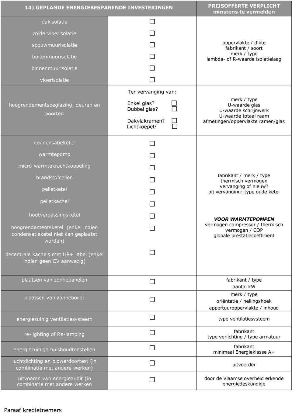 merk / type U-waarde glas U-waarde schrijnwerk U-waarde totaal raam afmetingen/oppervlakte ramen/glas condensatieketel warmtepomp micro-warmtekrachtkoppeling brandstofcellen pelletketel pelletkachel