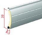 Type Lamellen / Lames Bediening / manoeuvre Geleiders / glissières As / axe Tarief / tarif WRS0400 (Opbouwrolluik / Monobloc) WA39 8mm max 6,4 m² Lint / Sangle PVC - P1 40 PVC Voorplaat / Plaque