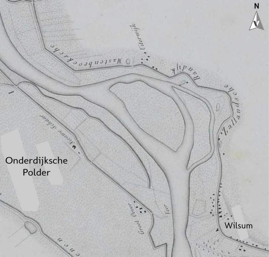 V12-2449: Zomerbedverlaging Beneden-IJssel, gemeenten Kampen en Zwolle karakter van het gebied in het midden van de 19 e eeuw maakt de in situ aanwezigheid van archeologisch materiaal van vóór de