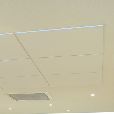 Systeem installatie Overgangen Overgang ROCKFON -plafond naar zichtbaar systeem 300 mm Max.