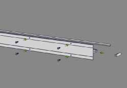 MONTAGE MONTAGE INBOUW Aangewezen afstand tussen de profielen: 400 mm. Frees een horizontale opening in het paneel. Werk de zijkant van het Meru profiel links en rechts af met een eindstuk.