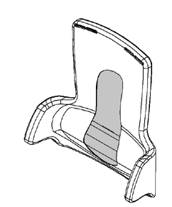 RUGHOEK- VERSTEIG Duw de hendel () omhoog om de rughoek te verstellen. Houd de rugleuning van de stoel stevig vast voordat u de hendel omhoog duwt.