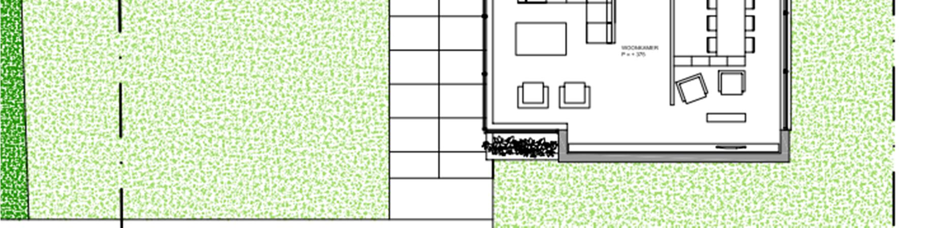Figuur 1: indeling van de woningen. Geheel links woning 1.