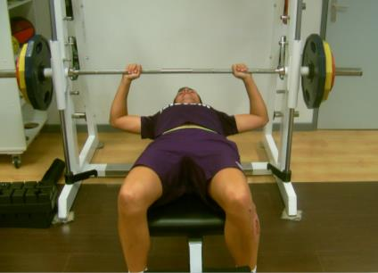Schema 2: Triceps, borst 2 weken op 3 series van 25herhalingen met maximale aantal kg. 2 weken op 3 series van 20herhalingen met maximale aantal kg.