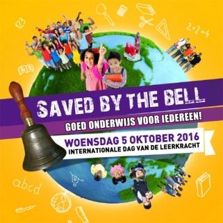 PERSBERICHT woensdag 5 oktober 2016 Saved by the bell Schoolbellen luiden voor het recht op goed onderwijs Ook dit jaar luiden honderden scholen in het hele land op woensdag 5 oktober de schoolbel