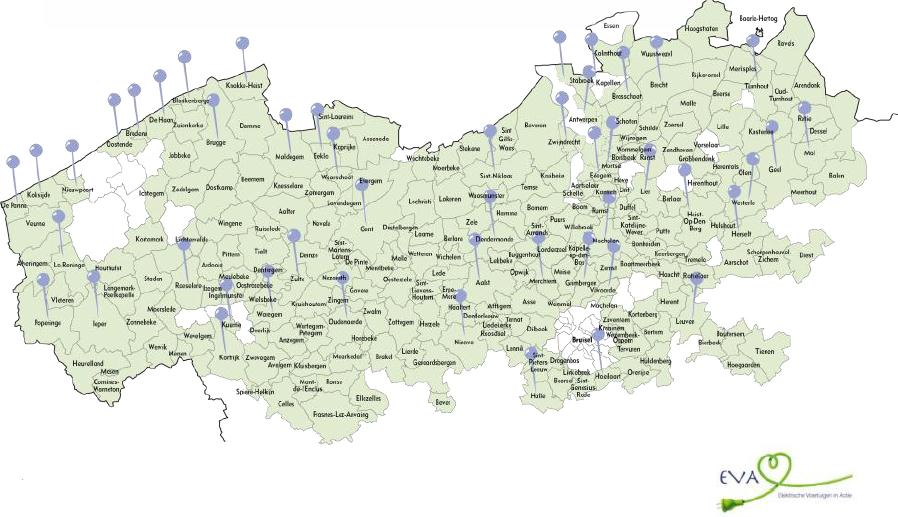 17 Figuur 8: overzicht van gemeenten met een EVA oplaadeiland 3.4.