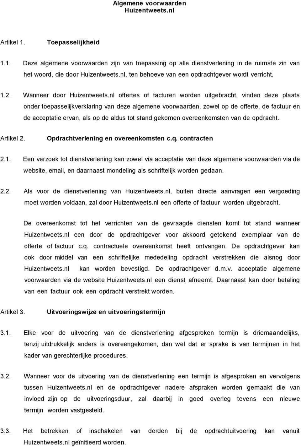 Algemene voorwaarden Huizentweets.nl - PDF Free Download