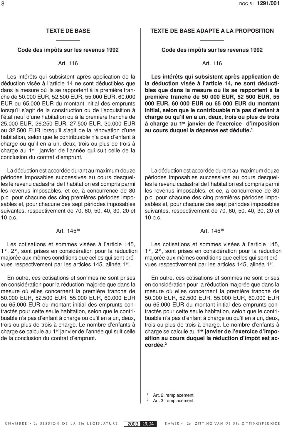 000 EUR, 60.000 EUR ou 65.000 EUR du montant initial des emprunts lorsqu il s agit de la construction ou de l acquisition à l état neuf d une habitation ou à la première tranche de 25.000 EUR, 26.