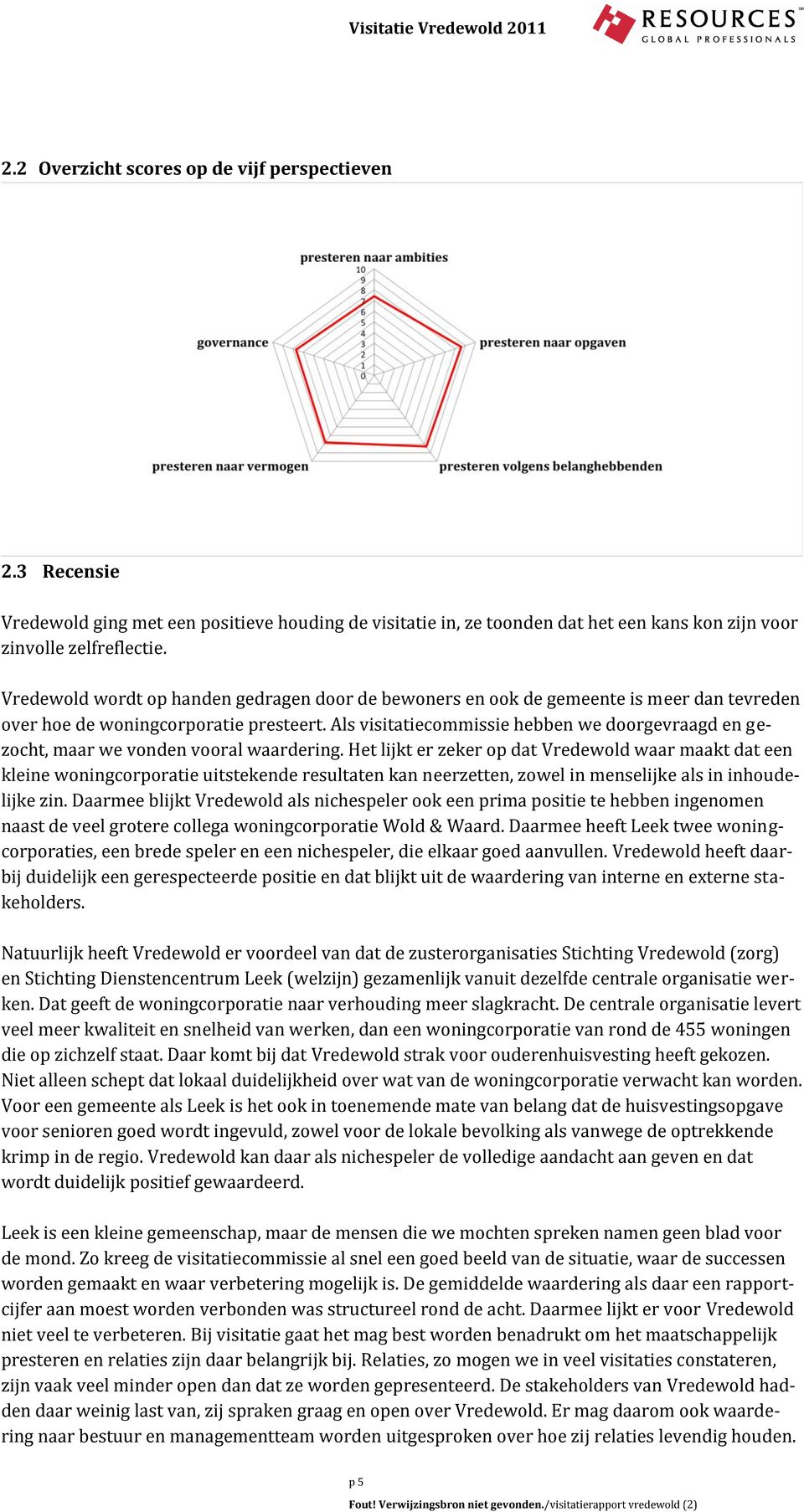 Als visitatiecommissie hebben we doorgevraagd en gezocht, maar we vonden vooral waardering.