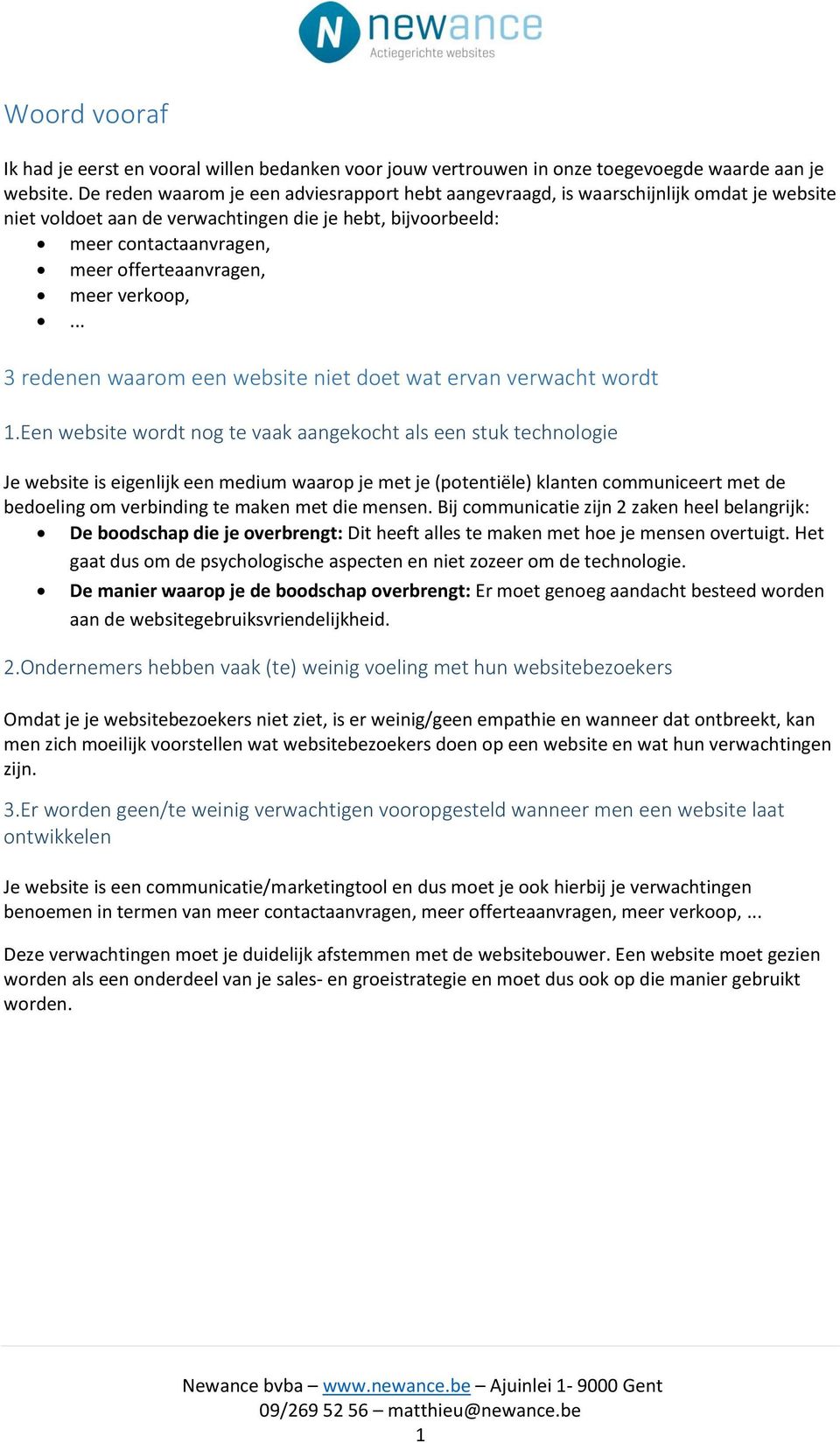 meer verkoop,... 3 redenen waarom een website niet doet wat ervan verwacht wordt 1.