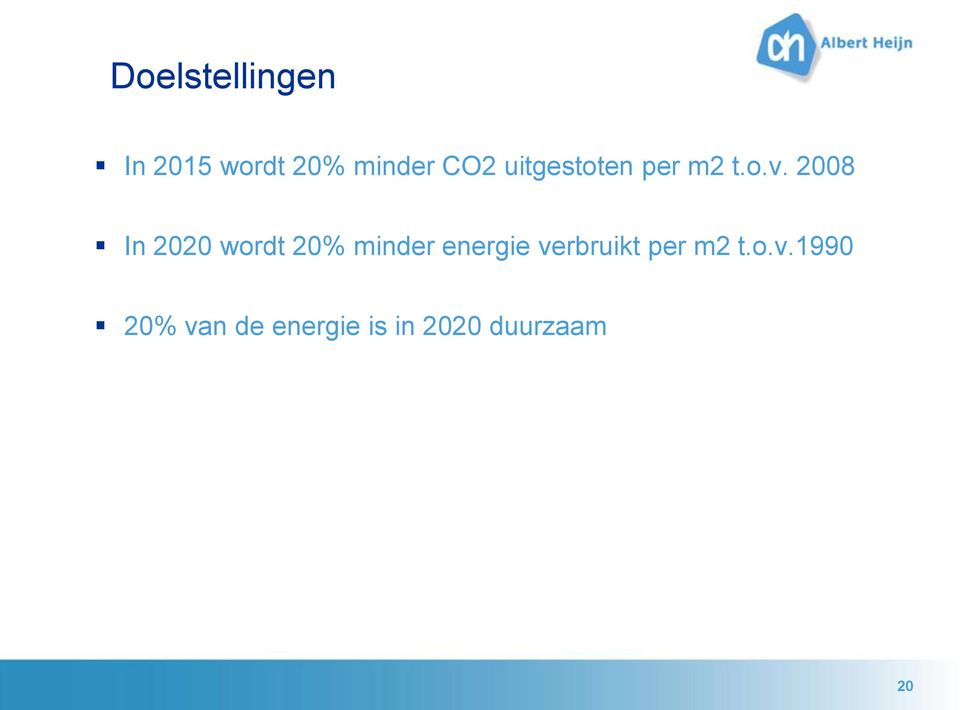 2008 In 2020 wordt 20% minder energie