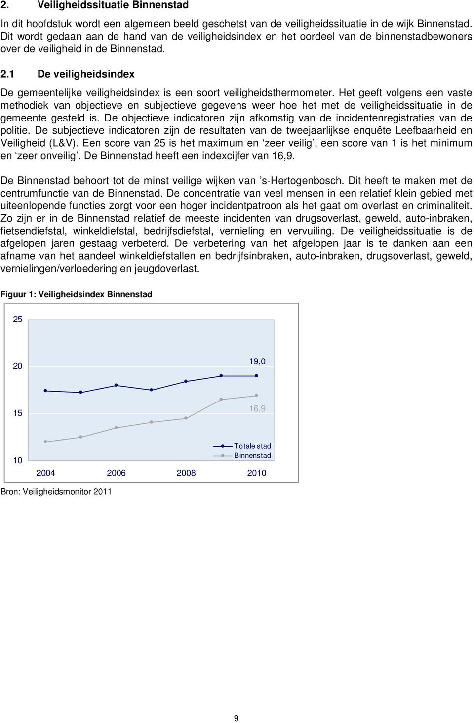 1 De veiligheidsindex De gemeentelijke veiligheidsindex is een soort veiligheidsthermometer.