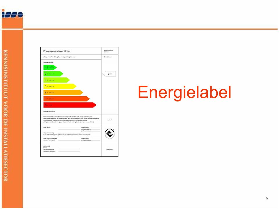 energieprestatie van een bestaande woning wordt uitgedrukt in de energie-index. Het getal geeft de energieprestatie van een woning aan.