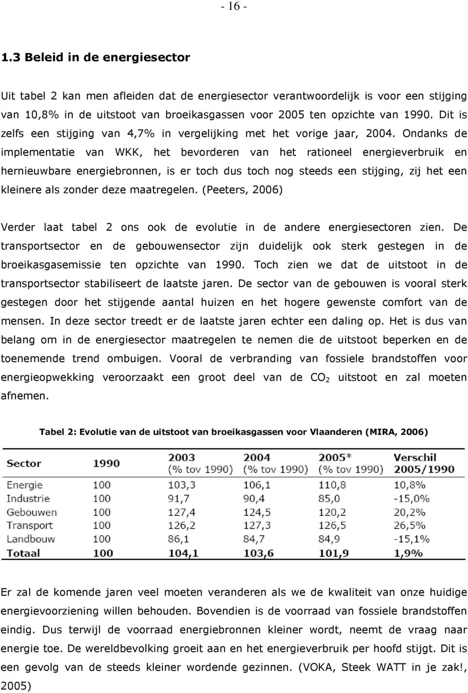 Ondanks de implementatie van WKK, het bevorderen van het rationeel energieverbruik en hernieuwbare energiebronnen, is er toch dus toch nog steeds een stijging, zij het een kleinere als zonder deze