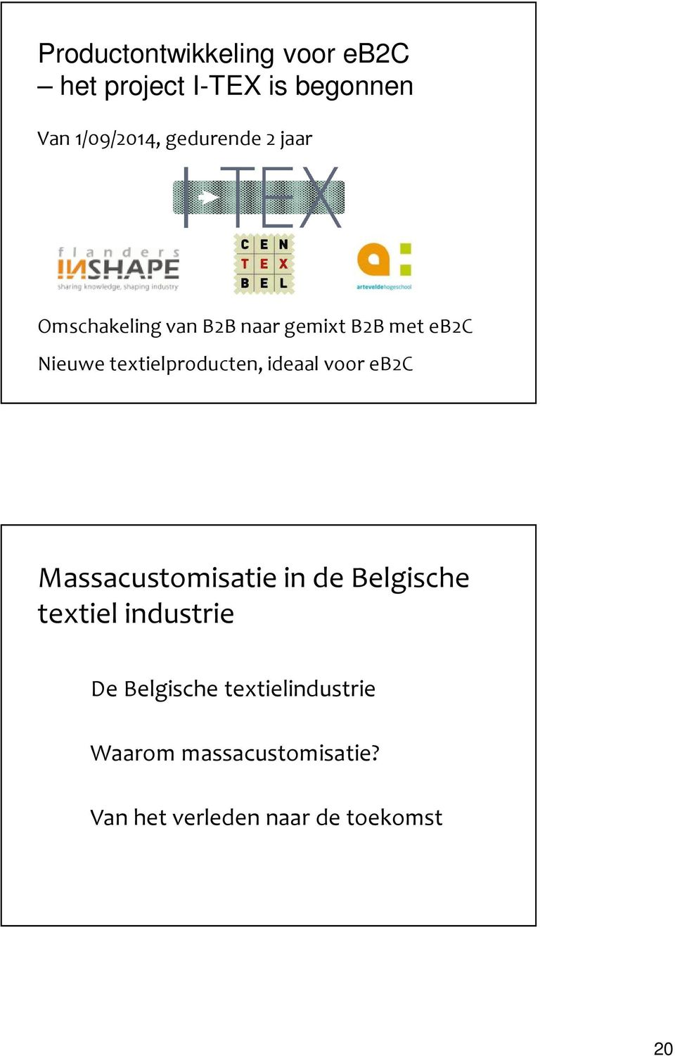 textielproducten, ideaal voor eb2c Massacustomisatie in de Belgische textiel