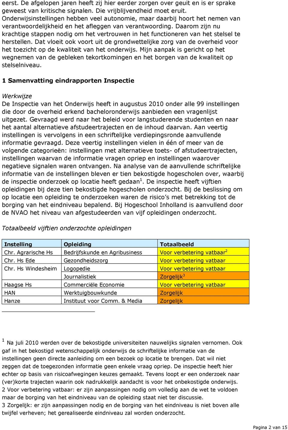 Daarom zijn nu krachtige stappen nodig om het vertrouwen in het functioneren van het stelsel te herstellen.